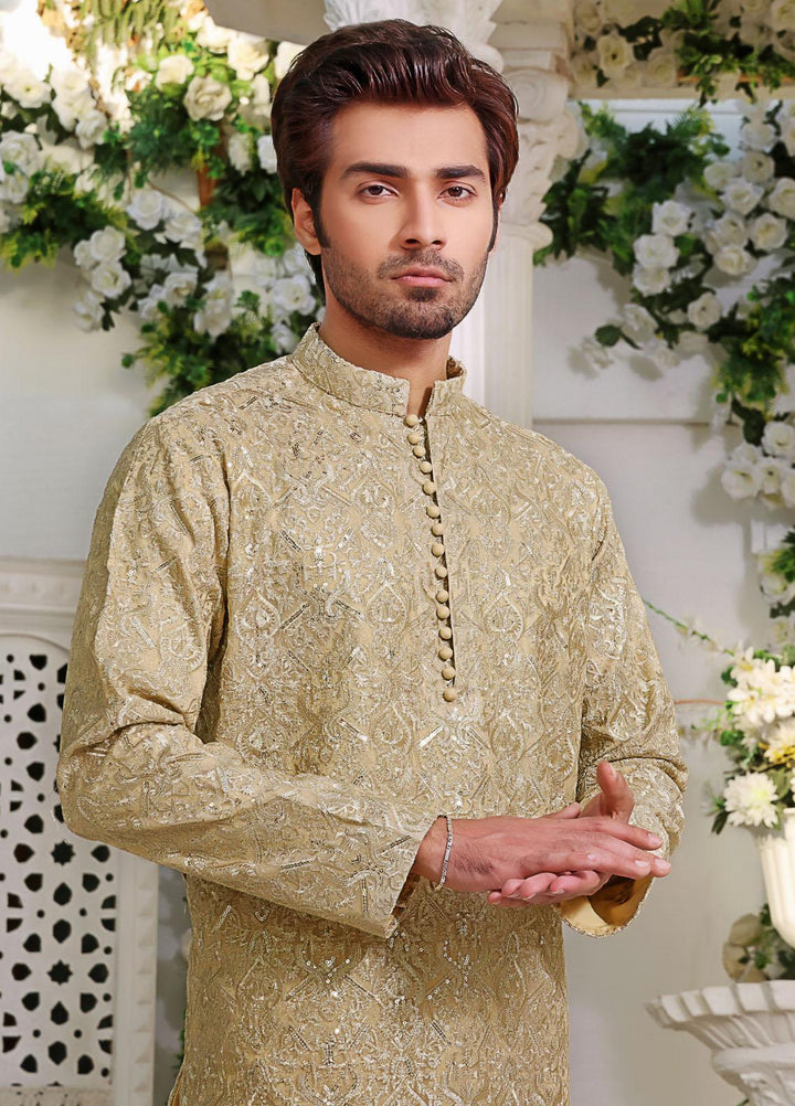 The Great Master (TGM) Missouri Formal Kurta Pajama for Men -  Gold Charisma