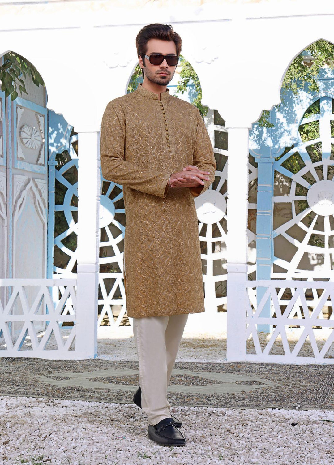 The Great Master (TGM) Missouri Formal Kurta Pajama for Men -  Toasted Almond