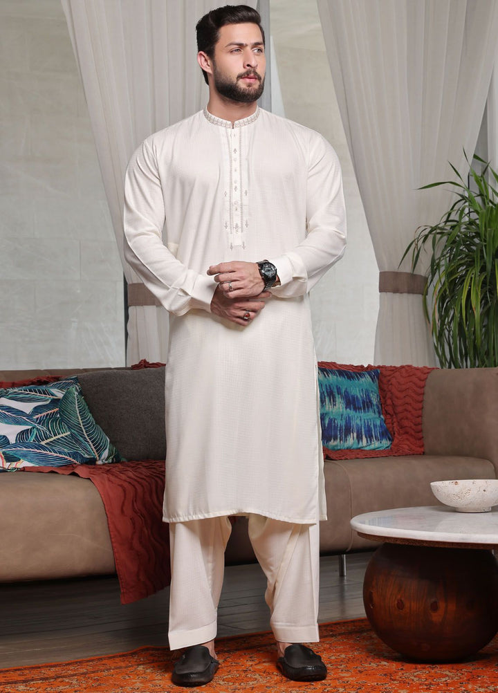The Great Master (TGM) Blended Formal Men Kameez Shalwar Icefall