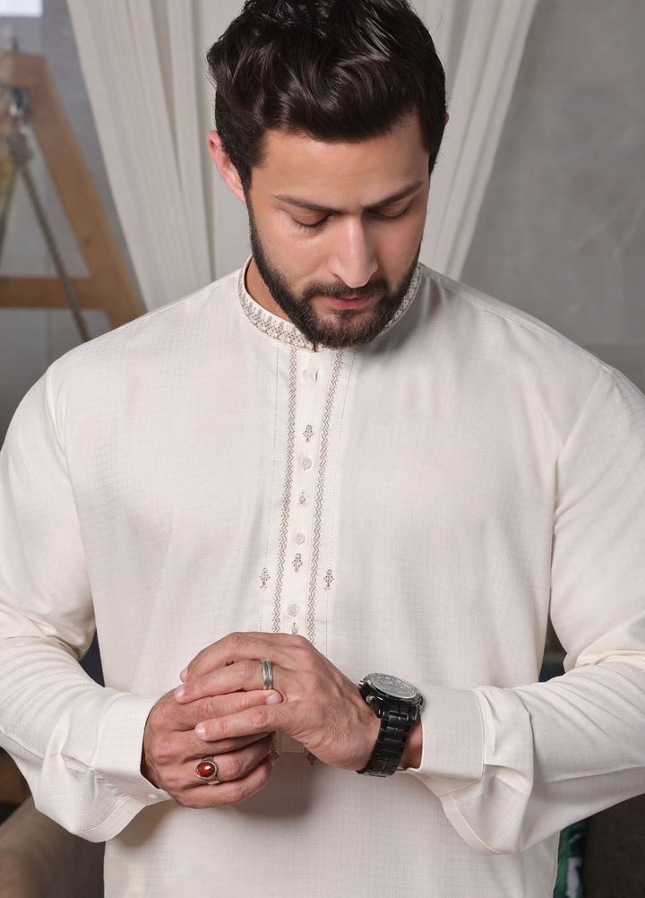 The Great Master (TGM) Blended Formal Men Kameez Shalwar Icefall