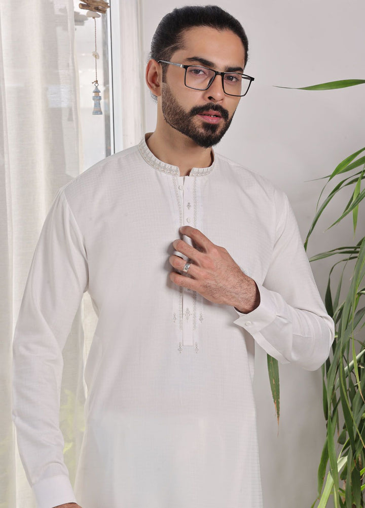 The Great Master (TGM) Blended Formal Men Kameez Shalwar Pearl Star