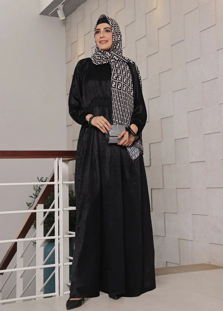 The Great Master (TGM)  Georgette Front Open Style Abaya Aiza