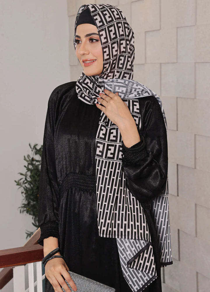 The Great Master (TGM)  Georgette Front Open Style Abaya Aiza