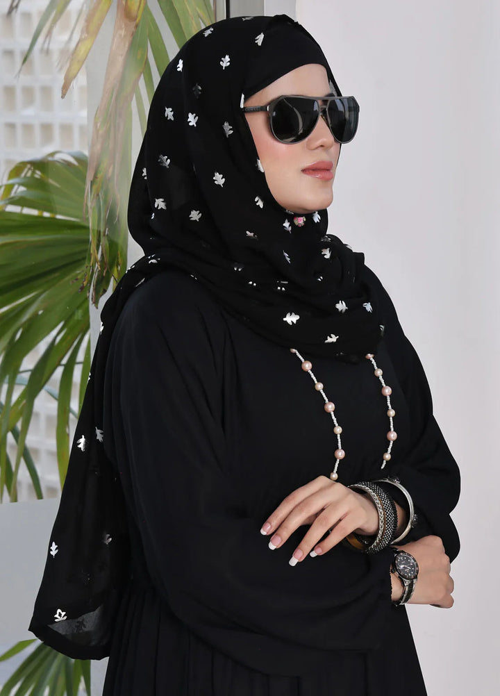 The Great Master (TGM)  Georgette Front Open Style Abaya Dusk Diva