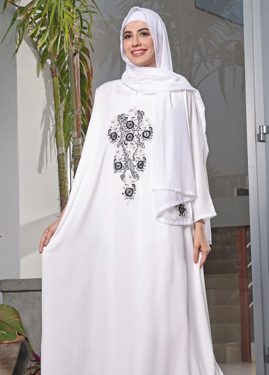 The Great Master (TGM)  Lawn Front Open Style Abaya Noorain