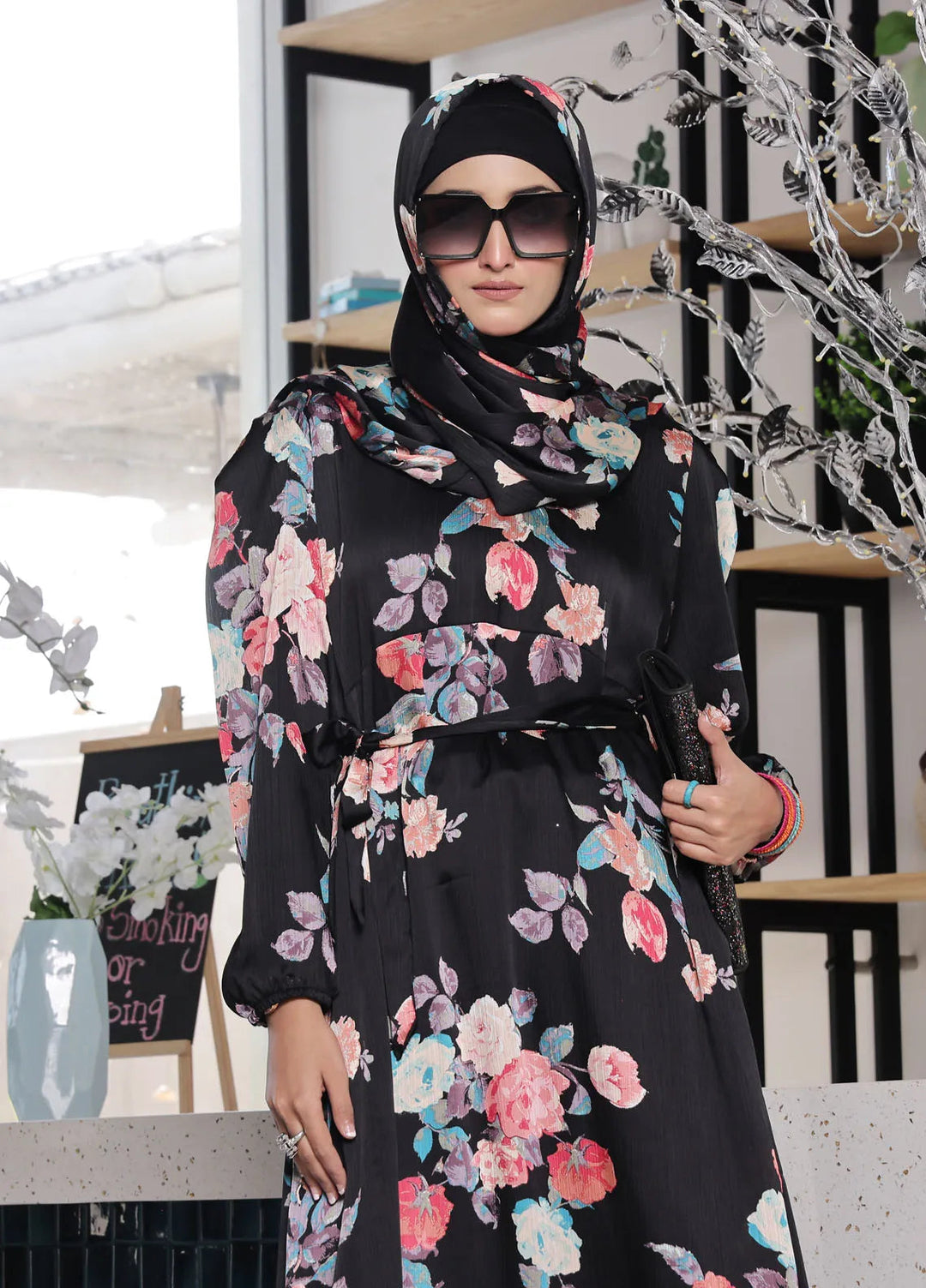 The Great Master (TGM)  Lawn Front Open Style Abaya Rabia
