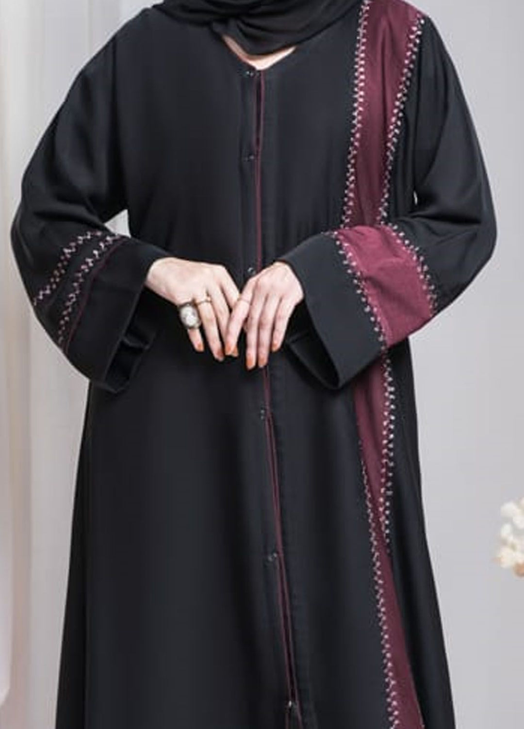 The Great Master (TGM) Pret Front Open Style Nida Abaya Neha
