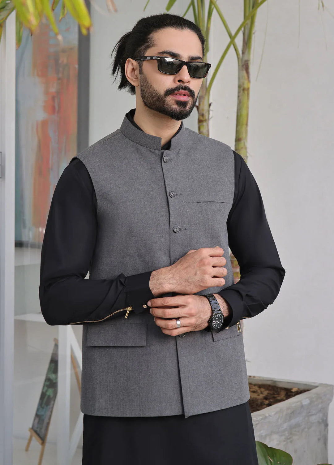 The Great Master (TGM) Suiting Formal Men Waistcoat - Charcoal Charm