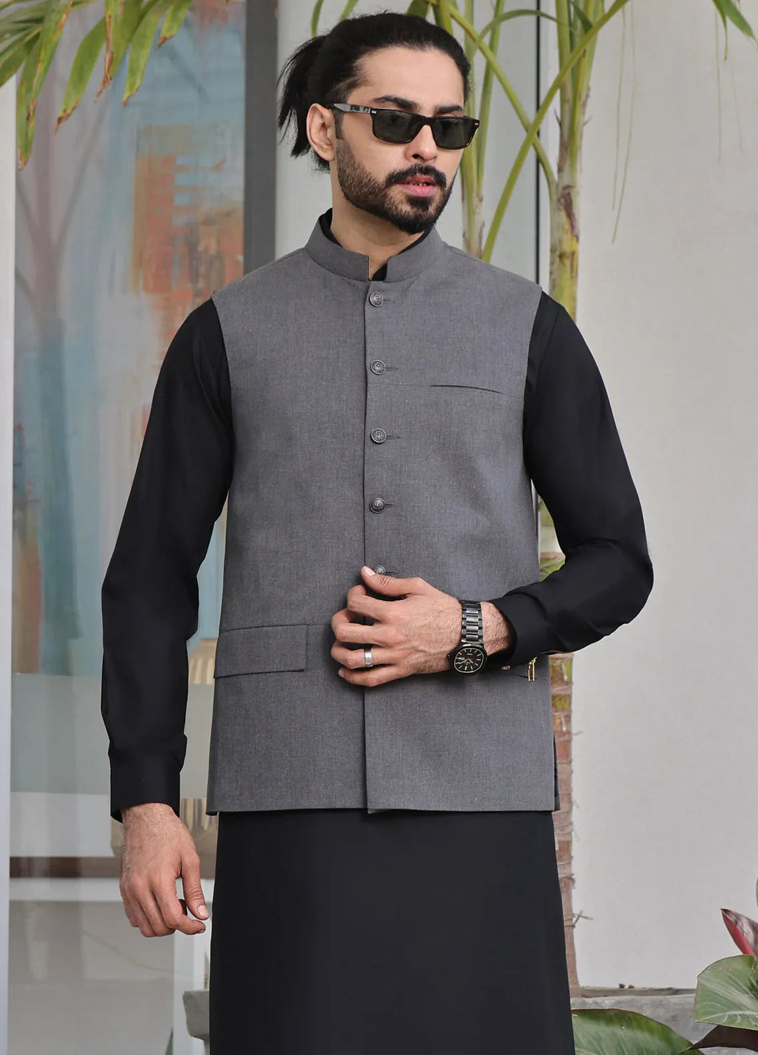 The Great Master (TGM) Suiting Formal Men Waistcoat - Charcoal Charm