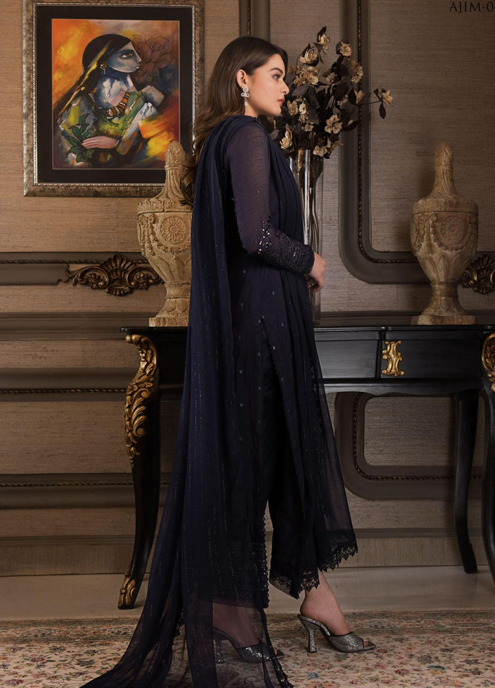 The Iqra & Minal Edit by Asim Jofa Embroidered Cotton Suits Unstitched 3 Piece AJ22IM AJIM-04 - Winter Collection