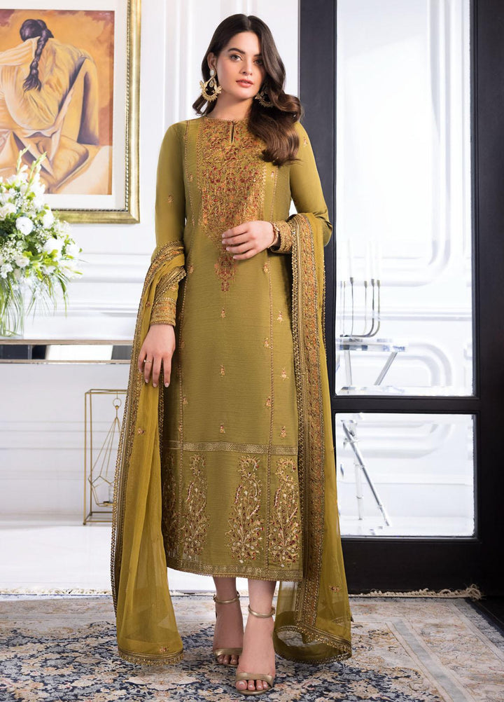 The Iqra & Minal Edit by Asim Jofa Embroidered Cotton Suits Unstitched 3 Piece AJ22IM AJIM-08 - Winter Collection