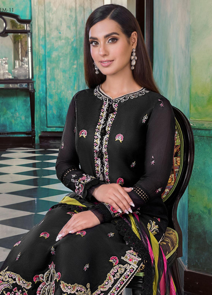 The Iqra & Minal Edit by Asim Jofa Embroidered Cotton Suits Unstitched 3 Piece AJ22IM AJIM-11 - Winter Collection