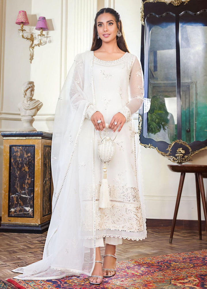 The Iqra & Minal Edit by Asim Jofa Embroidered Organza Suits Unstitched 3 Piece AJ22IM AJIM-13 - Winter Collection