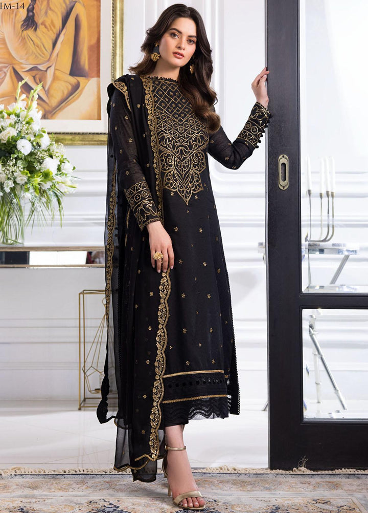 The Iqra & Minal Edit by Asim Jofa Embroidered Jacquard Suits Unstitched 3 Piece AJ22IM AJIM-14 - Winter Collection