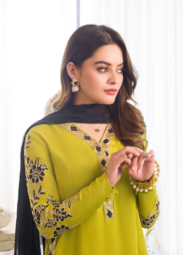 The Iqra & Minal Edit by Asim Jofa Embroidered Raw Silk Suits Unstitched 3 Piece AJ22IM AJIM-18 - Winter Collection