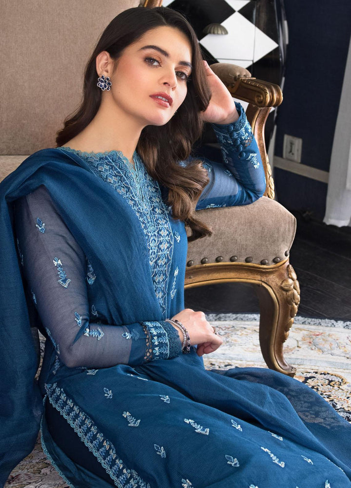 The Iqra & Minal Edit by Asim Jofa Embroidered Cotton Suits Unstitched 3 Piece AJ22IM AJIM-20 - Winter Collection