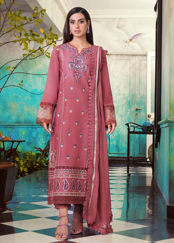 The Iqra & Minal Edit by Asim Jofa Embroidered Cotton Suits Unstitched 3 Piece AJ22IM AJIM-23 - Winter Collection