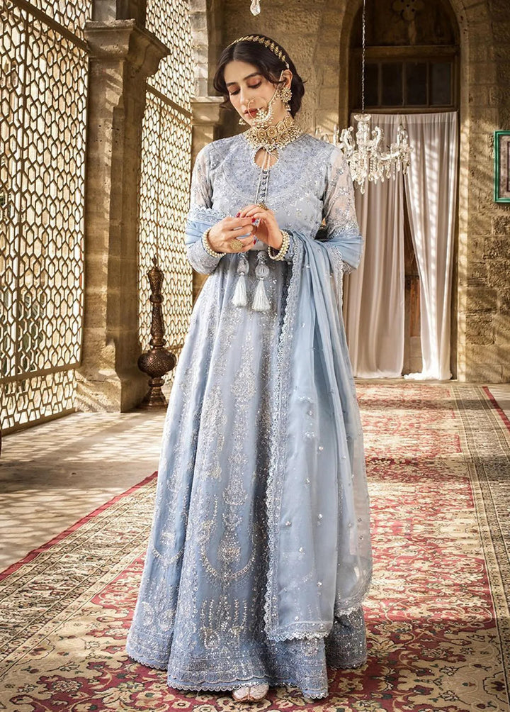 The Mughal Queen by Asim Jofa Embroidered Chiffon Unstitched Suit 3 Piece AJ23MQ AJMQ-08 - Eid Collection