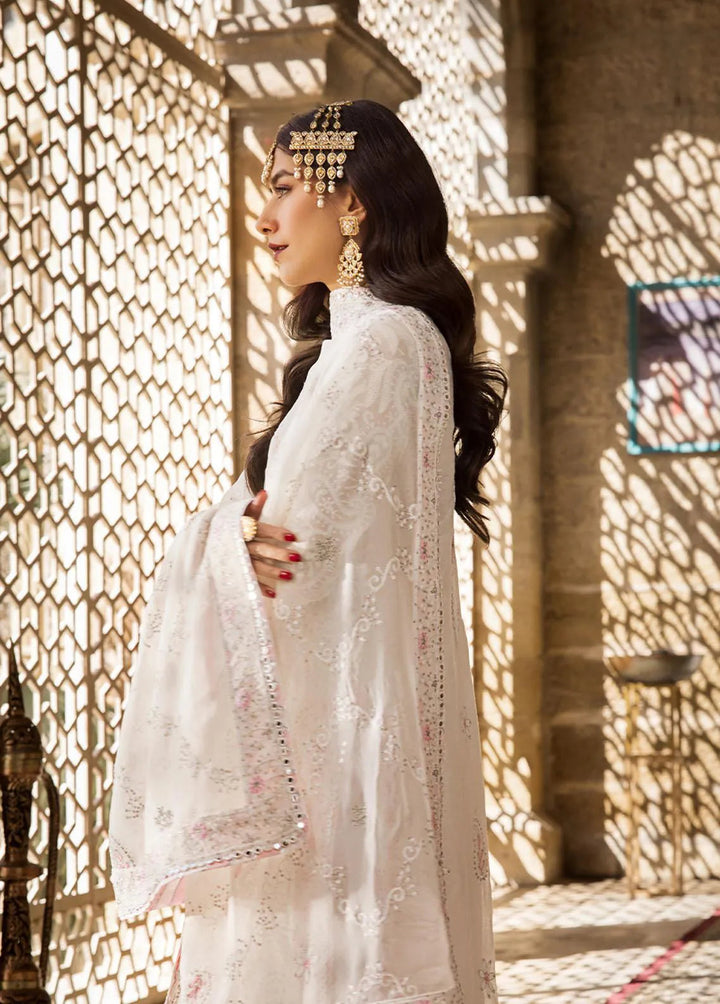 The Mughal Queen by Asim Jofa Embroidered Cotton Unstitched Suit 3 Piece AJ23MQ AJMQ-02 - Eid Collection