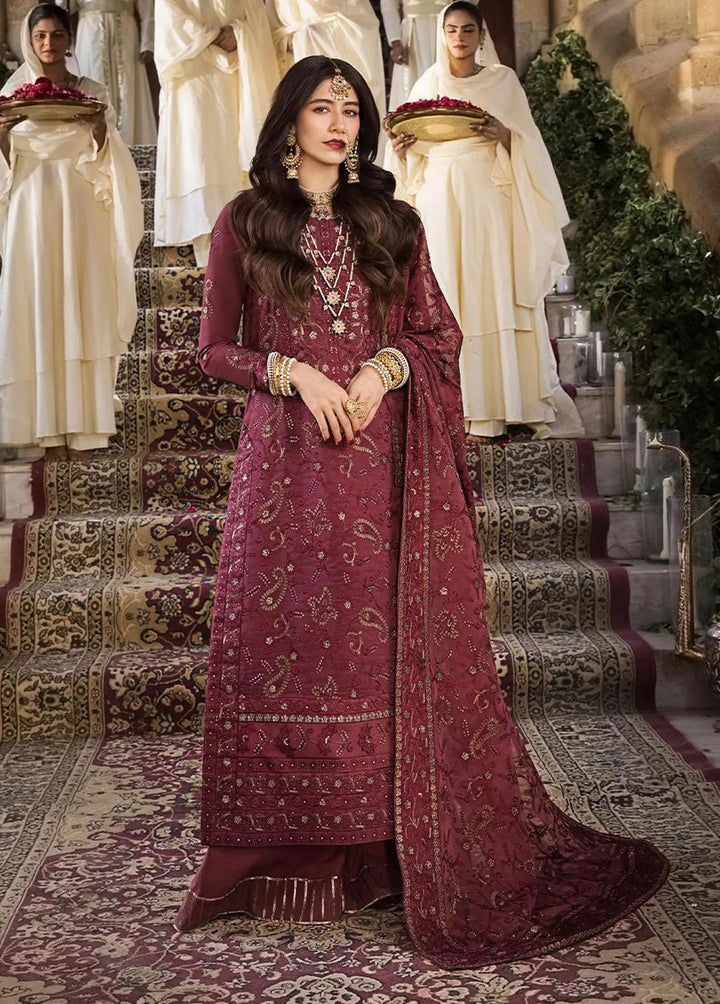 The Mughal Queen by Asim Jofa Embroidered Cotton Unstitched Suit 3 Piece AJ23MQ AJMQ-03 - Eid Collection