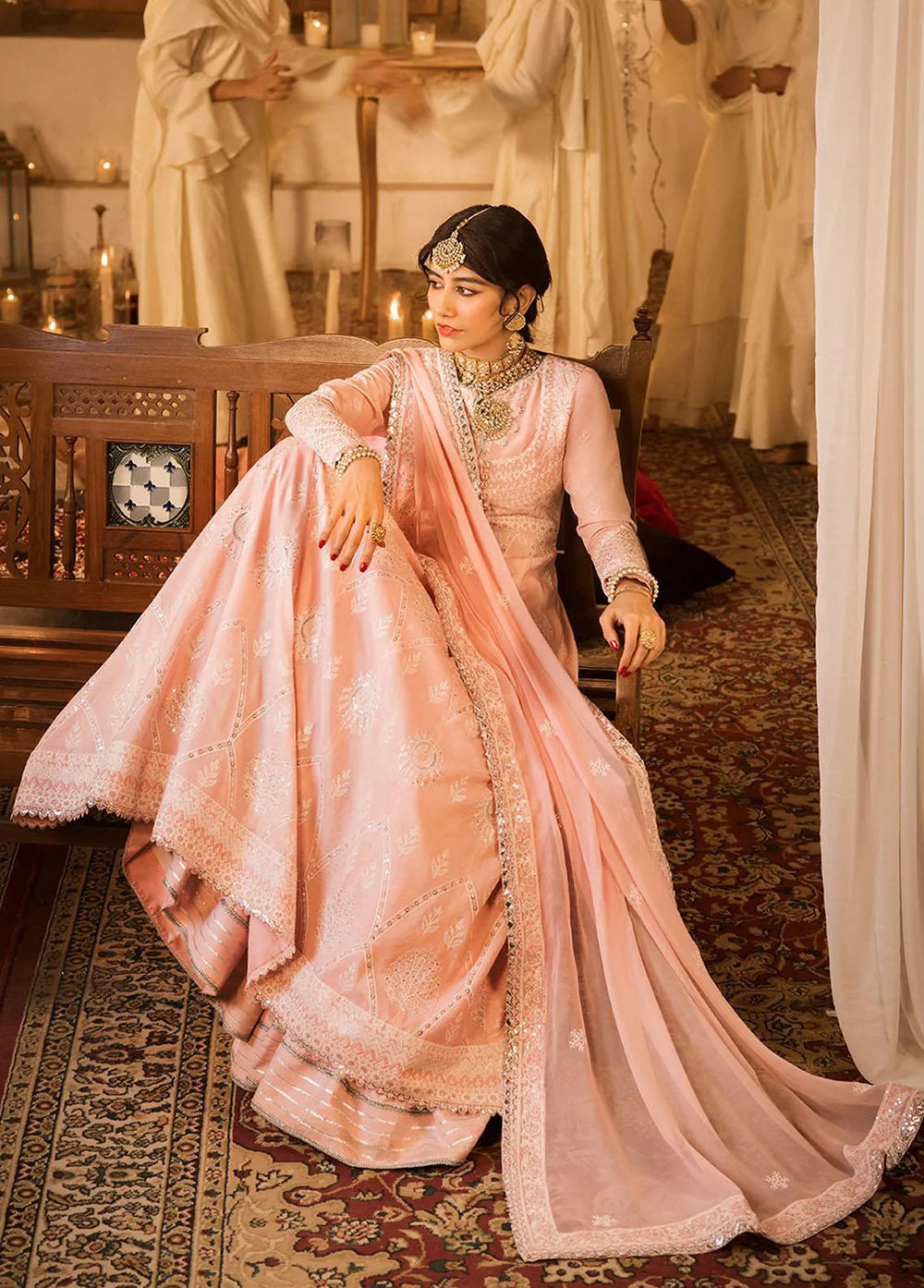 The Mughal Queen by Asim Jofa Embroidered Cotton Unstitched Suit 3 Piece AJ23MQ AJMQ-04 - Eid Collection