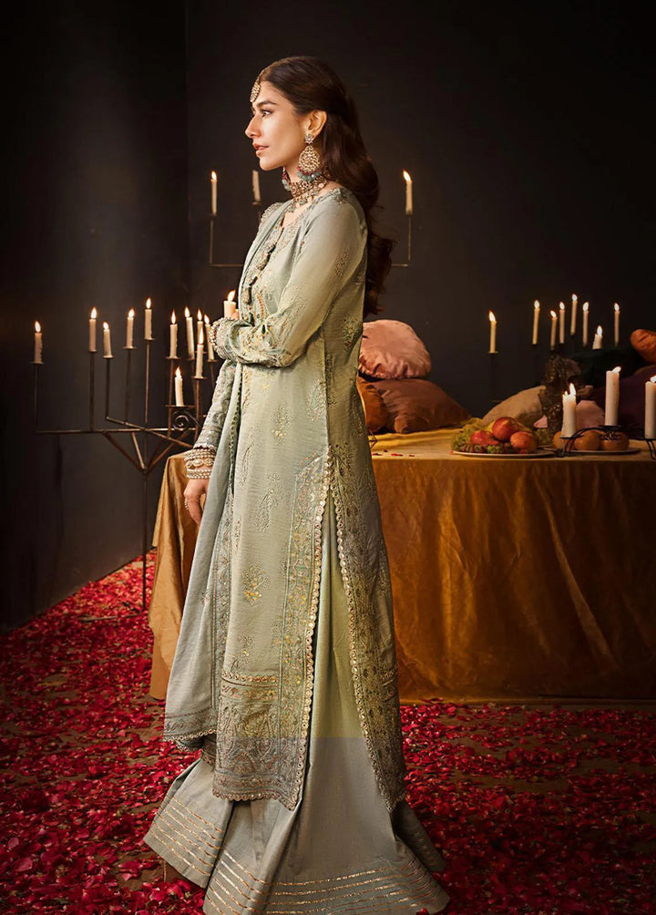 The Mughal Queen by Asim Jofa Embroidered Cotton Unstitched Suit 3 Piece AJ23MQ AJMQ-09 - Eid Collection