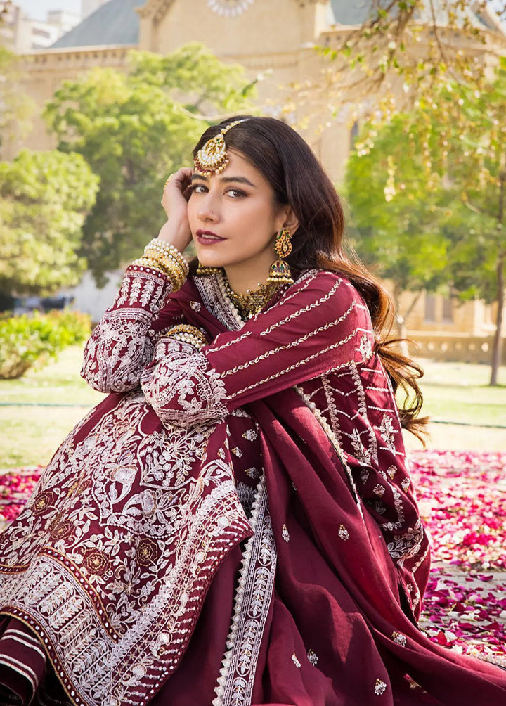 The Mughal Queen by Asim Jofa Embroidered Cotton Unstitched Suit 3 Piece AJ23MQ AJMQ-12 - Eid Collection