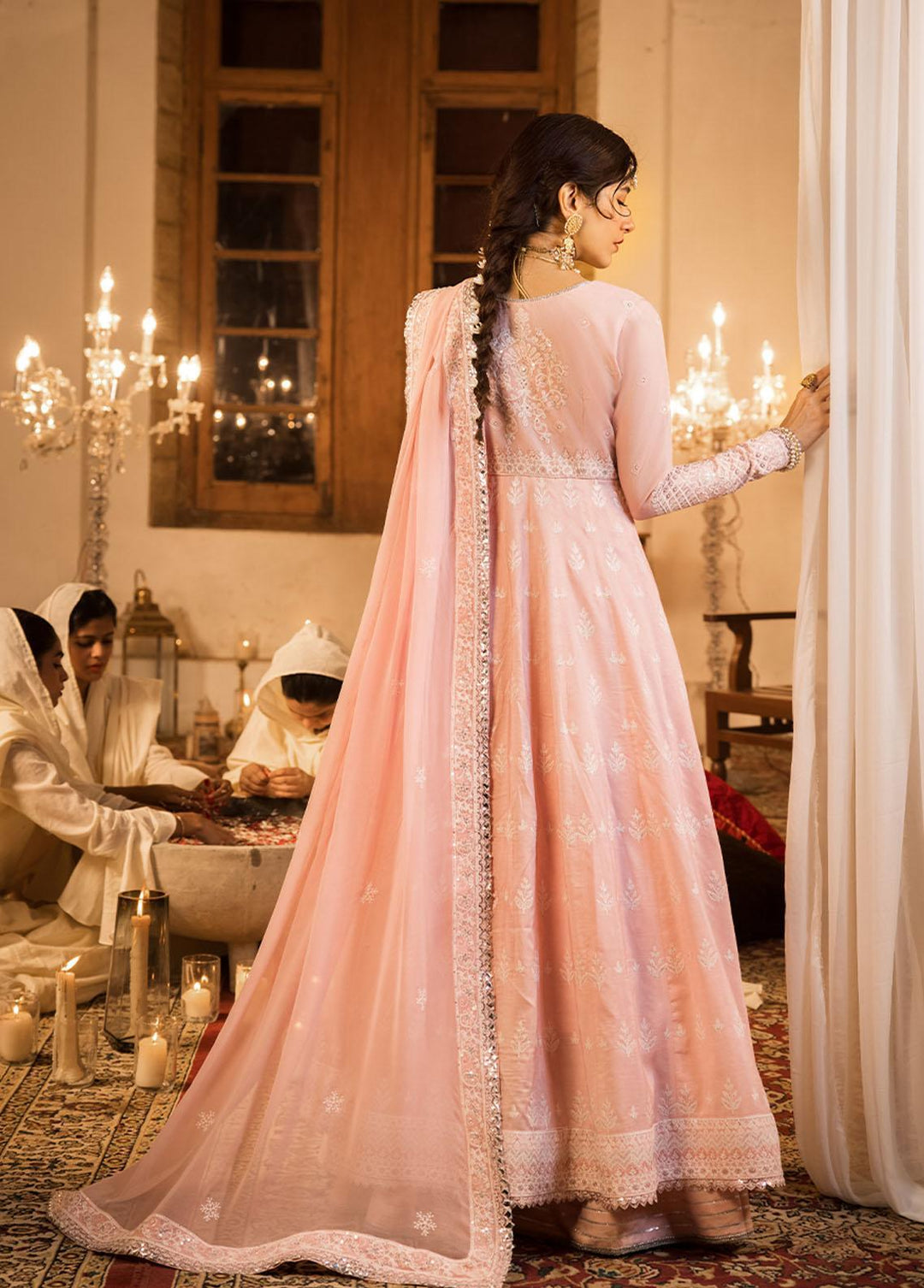 The Mughal Queen by Asim Jofa Embroidered Cotton Suits Unstitched 3 Piece AJ23MQ AJMQ-04 - Eid Collection