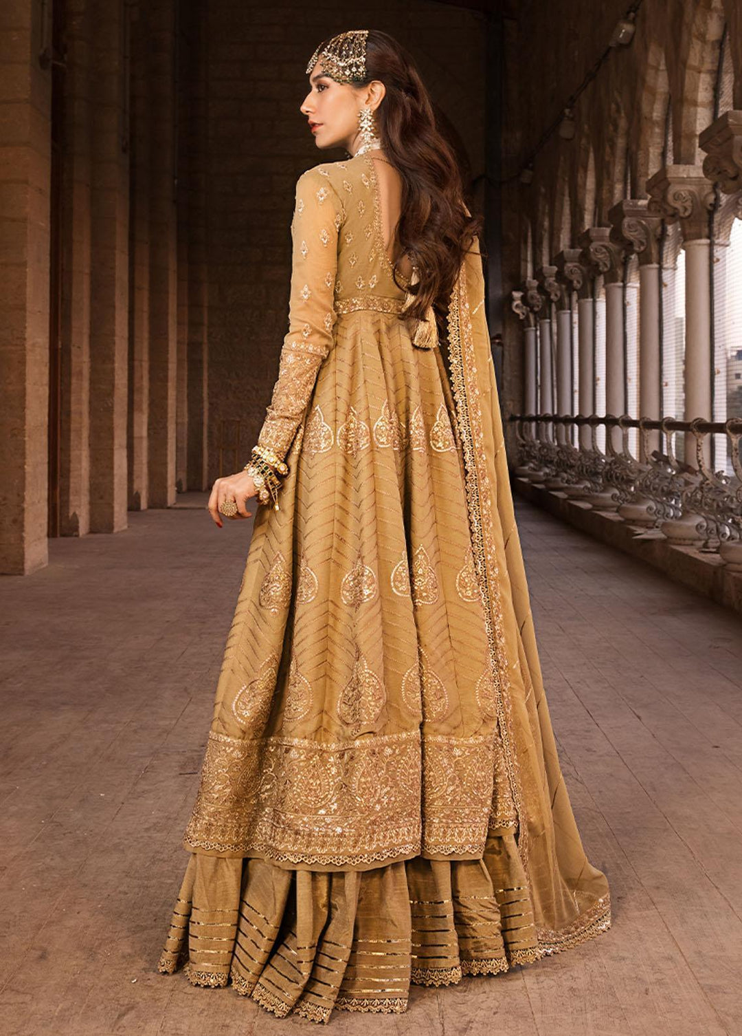 The Mughal Queen by Asim Jofa Embroidered Chiffon Suits Unstitched 3 Piece AJ23MQ AJMQ-11 - Eid Collection