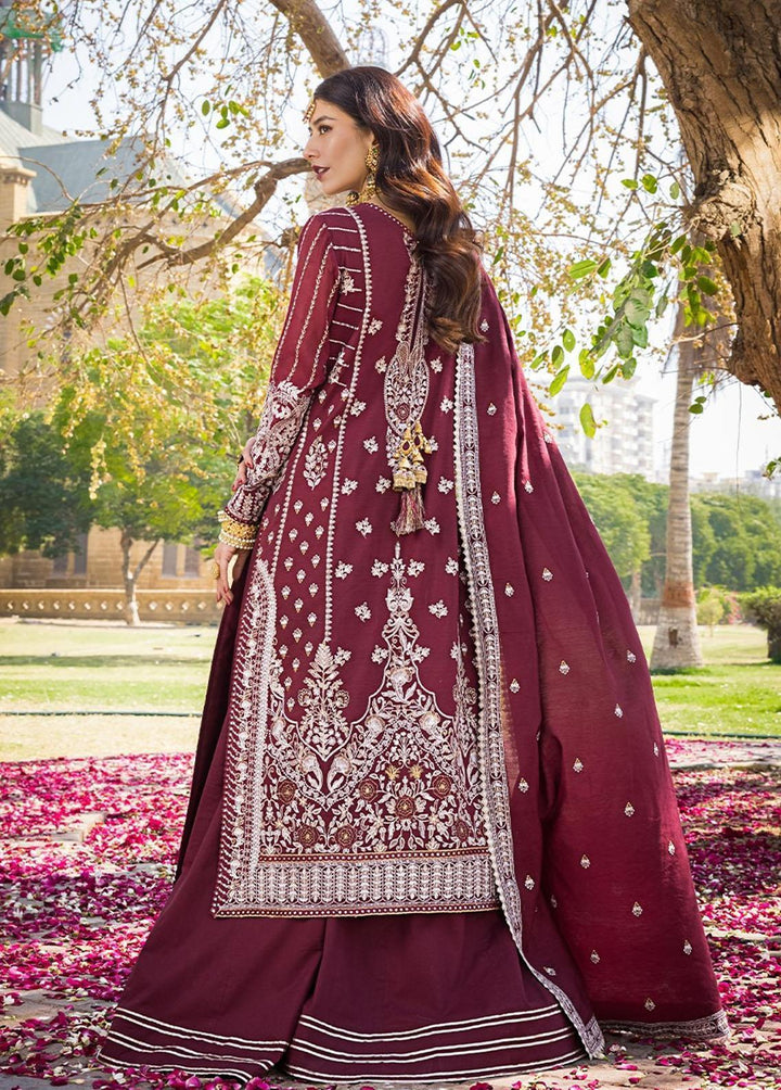 The Mughal Queen by Asim Jofa Embroidered Cotton Suits Unstitched 3 Piece AJ23MQ AJMQ-12 - Eid Collection