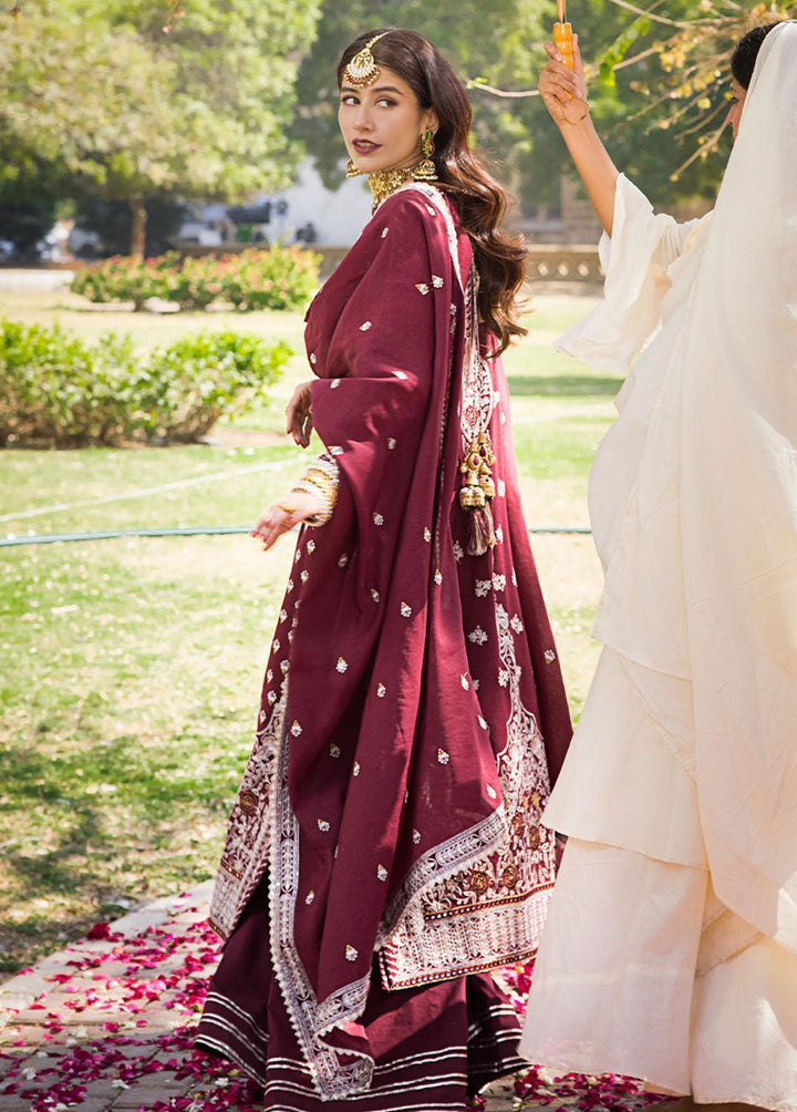 The Mughal Queen by Asim Jofa Embroidered Cotton Suits Unstitched 3 Piece AJ23MQ AJMQ-12 - Eid Collection