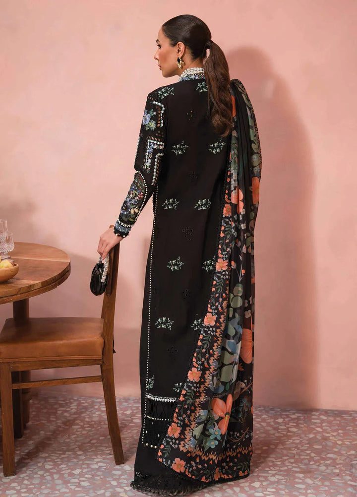 The Painted Garden by Afrozeh Embroidered Lawn Suit Unstitched 3 Piece AF24PG D-03 Midnight Muse - Summer Collection