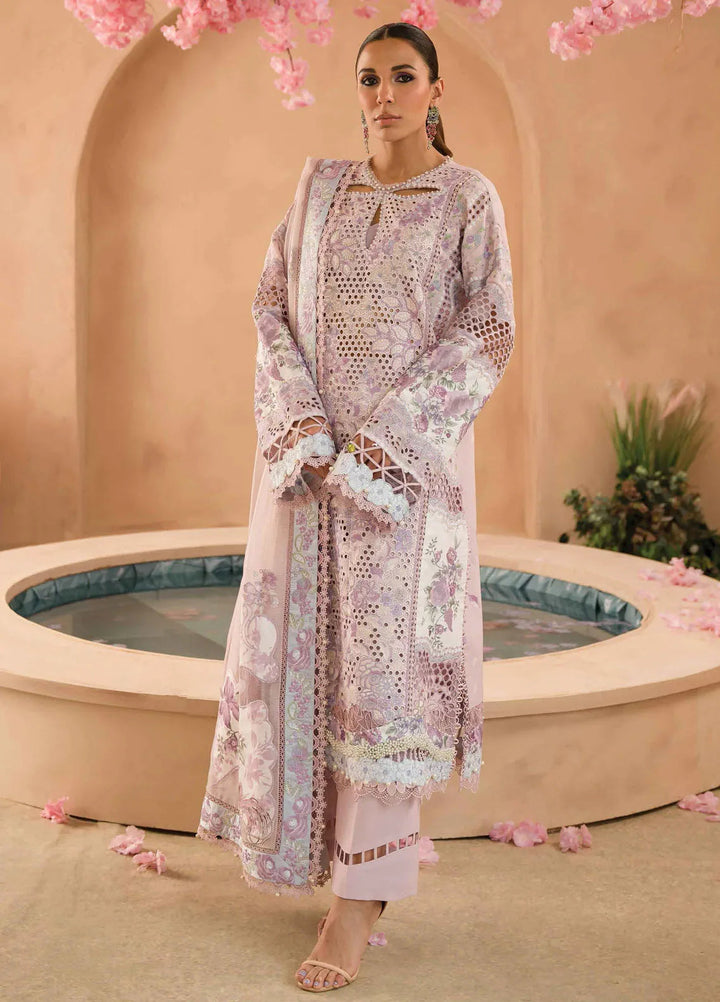 The Painted Garden by Afrozeh Embroidered Lawn Suit Unstitched 3 Piece AF24PG D-09 Honeysuckle - Summer Collection