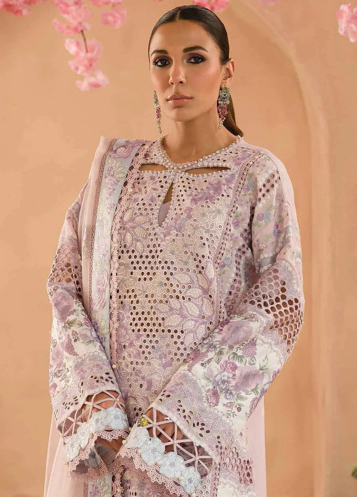 The Painted Garden by Afrozeh Embroidered Lawn Suit Unstitched 3 Piece AF24PG D-09 Honeysuckle - Summer Collection