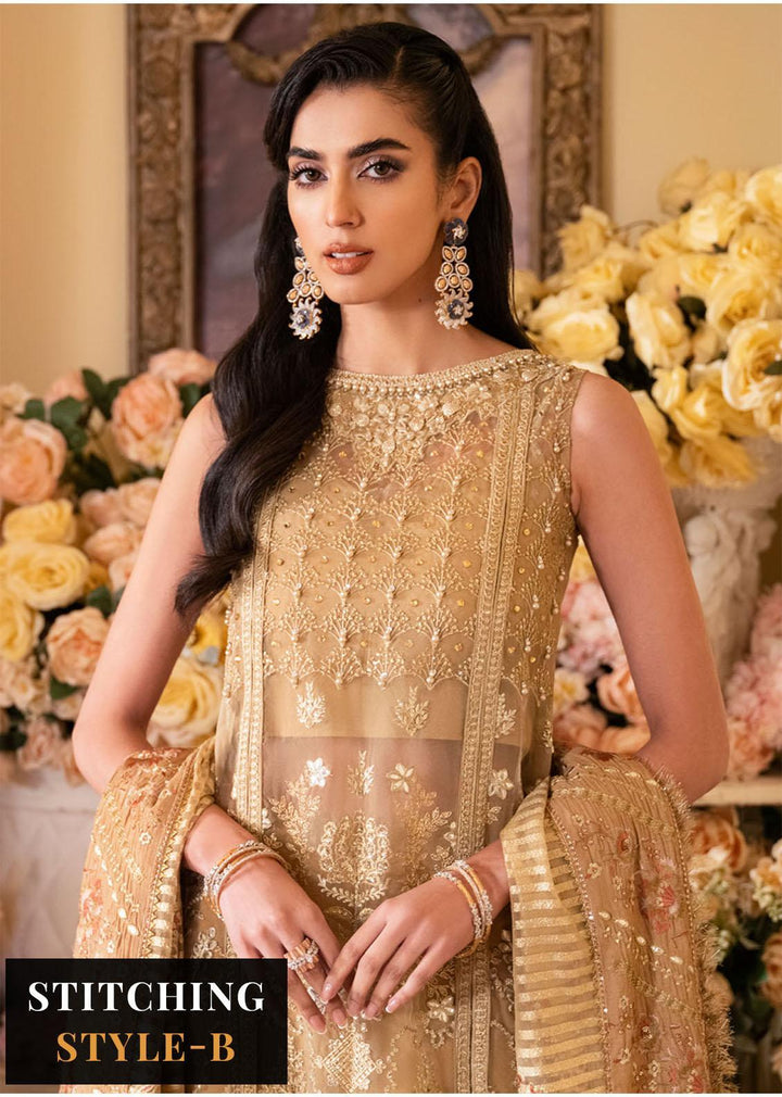 The Royal Palace By Nureh Embroidered Organza Suits Unstitched 3 Piece NU23RP NL-42 - Luxury Formal Collection