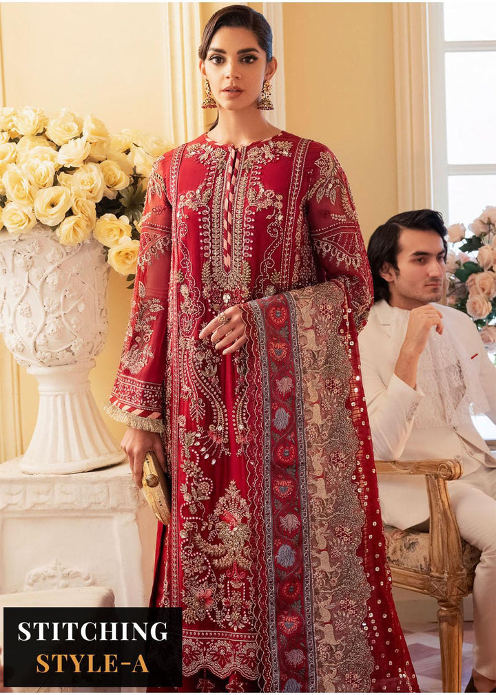 The Royal Palace By Nureh Embroidered Chiffon Suits Unstitched 3 Piece NU23RP NL-43 - Luxury Formal Collection