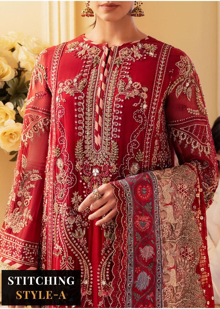 The Royal Palace By Nureh Embroidered Chiffon Suits Unstitched 3 Piece NU23RP NL-43 - Luxury Formal Collection