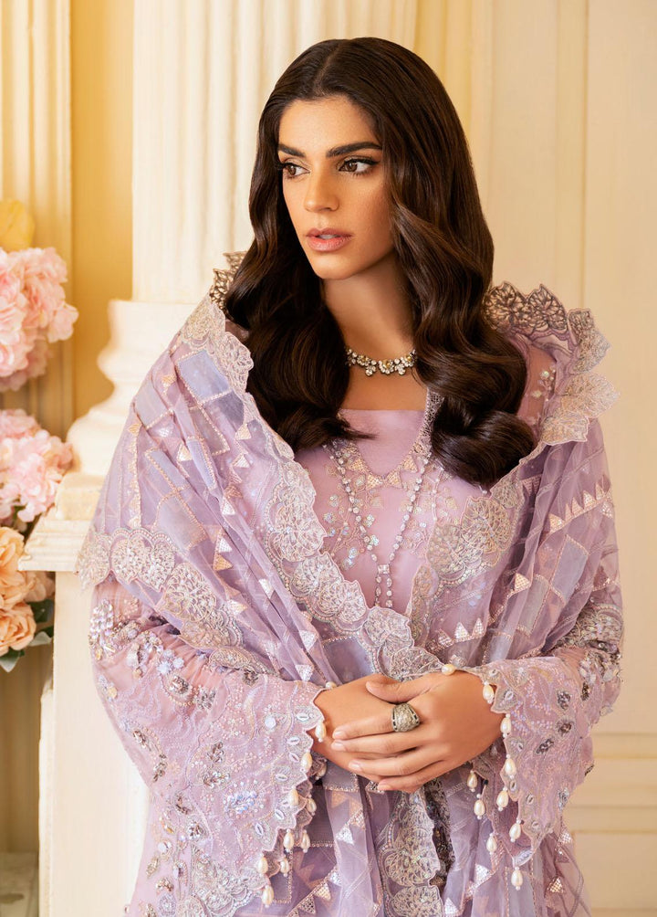The Royal Palace By Nureh Embroidered Chiffon Suits Unstitched 3 Piece NU23RP NL-44 - Luxury Formal Collection