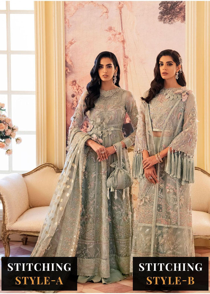 The Royal Palace By Nureh Embroidered Organza Suits Unstitched 3 Piece NU23RP NL-45 - Luxury Formal Collection