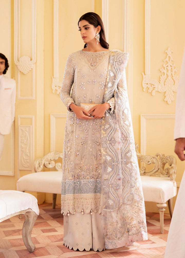 The Royal Palace By Nureh Embroidered Chiffon Suits Unstitched 3 Piece NU23RP NL-46 - Luxury Formal Collection