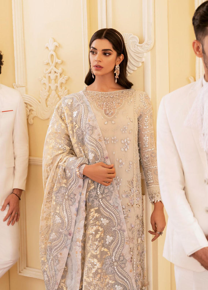 The Royal Palace By Nureh Embroidered Chiffon Suits Unstitched 3 Piece NU23RP NL-46 - Luxury Formal Collection