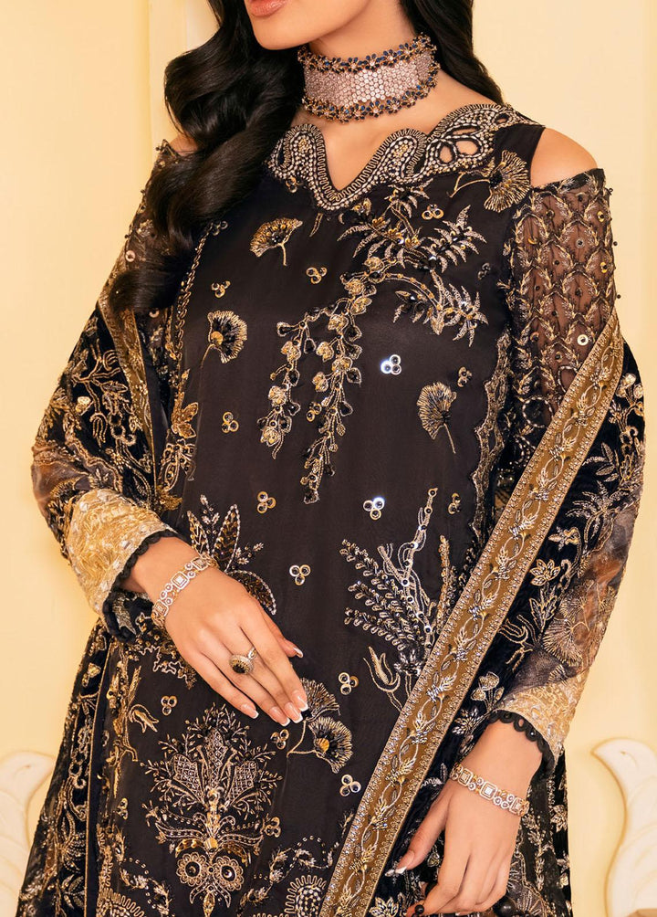 The Royal Palace By Nureh Embroidered Chiffon Suits Unstitched 3 Piece NU23RP NL-48 - Luxury Formal Collection