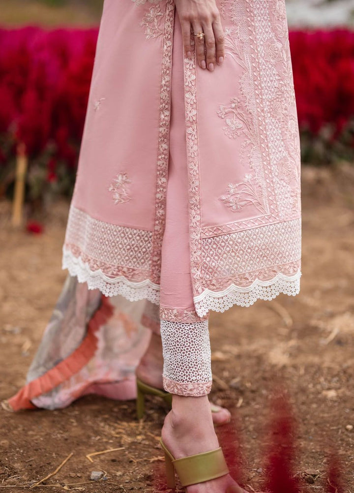 The Secret Garden by Mushq Embroidered Lawn Suits Unstitched 3 Piece MQ24SG D-1A Rosewood - Summer Collection