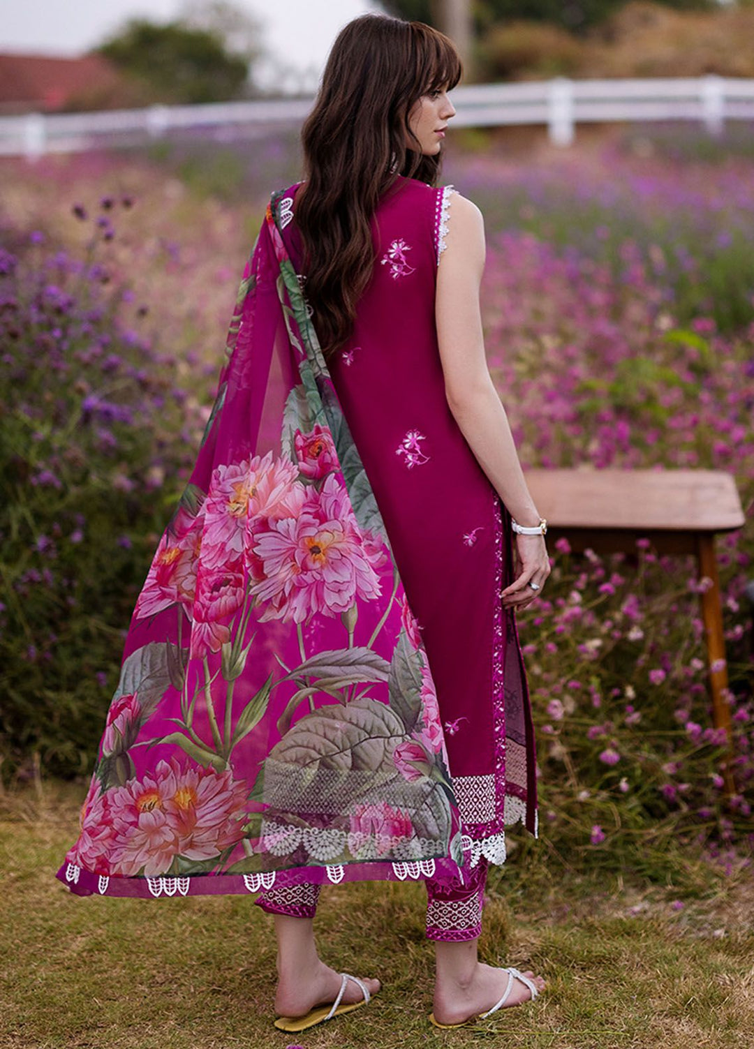 The Secret Garden by Mushq Embroidered Lawn Suits Unstitched 3 Piece MQ24SG D-1B Fairy Dell - Summer Collection