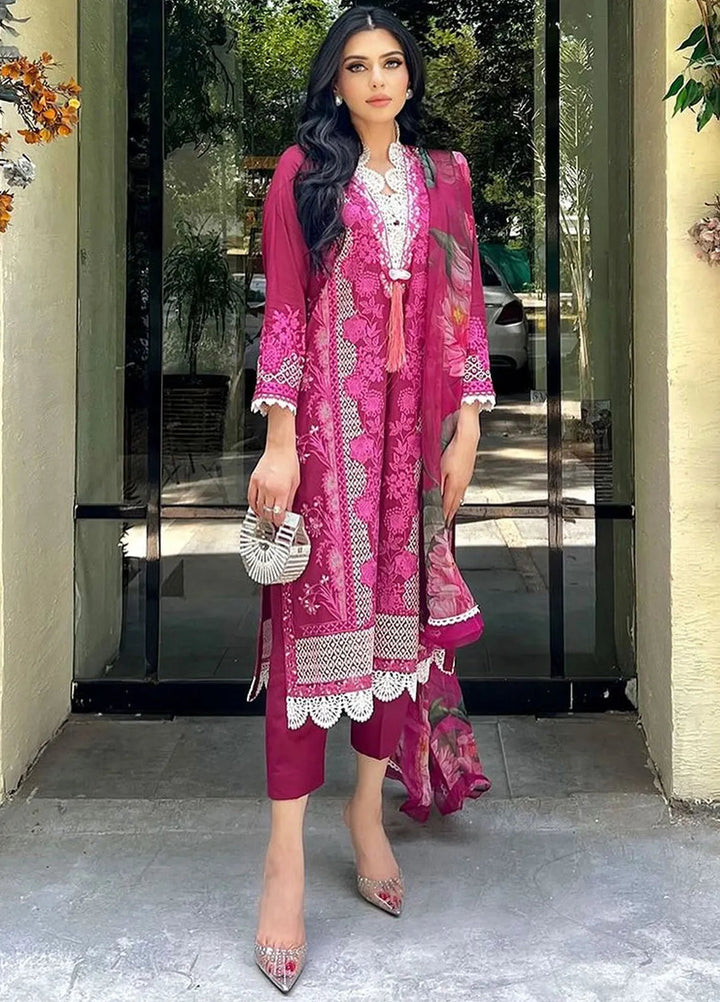 The Secret Garden by Mushq Embroidered Lawn Suits Unstitched 3 Piece MQ24SG D-1B Fairy Dell - Summer Collection