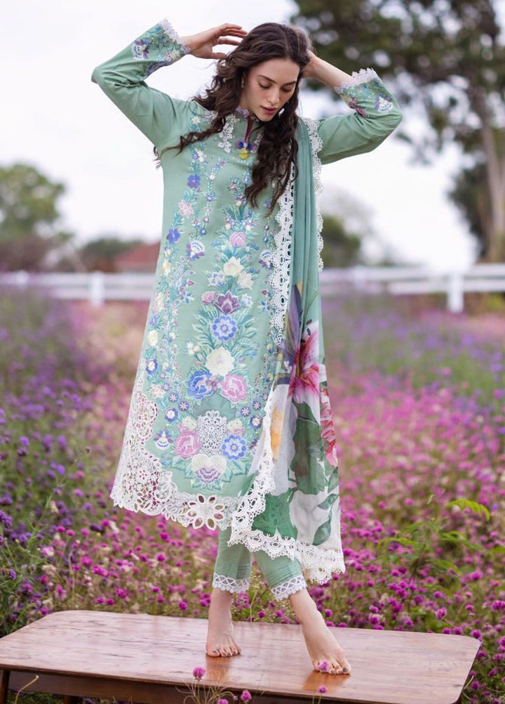 The Secret Garden by Mushq Embroidered Lawn Suits Unstitched 3 Piece MQ24SG D-2A Brimstone - Summer Collection