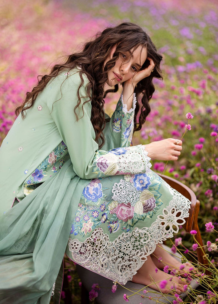 The Secret Garden by Mushq Embroidered Lawn Suits Unstitched 3 Piece MQ24SG D-2A Brimstone - Summer Collection