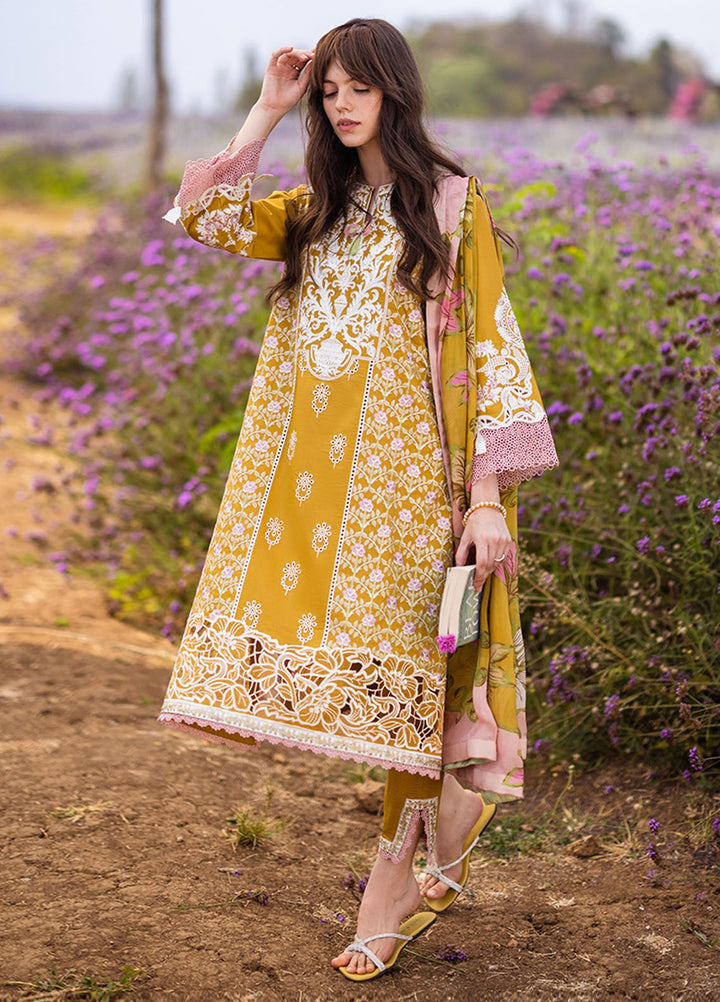 The Secret Garden by Mushq Embroidered Lawn Suits Unstitched 3 Piece MQ24SG D-4B Whispering Petals - Summer Collection