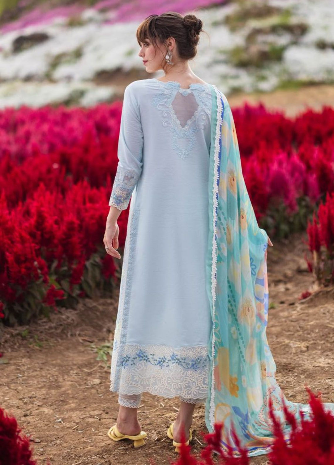 The Secret Garden by Mushq Embroidered Lawn Suits Unstitched 3 Piece MQ24SG D-6A Nixie - Summer Collection