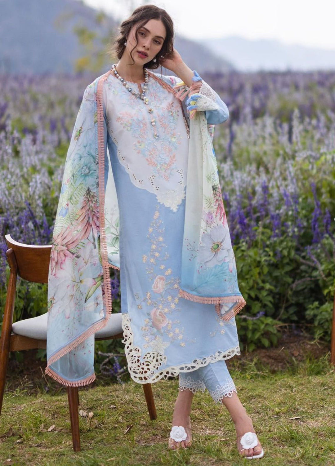 The Secret Garden by Mushq Embroidered Lawn Suits Unstitched 3 Piece MQ24SG D-7A Solara - Summer Collection